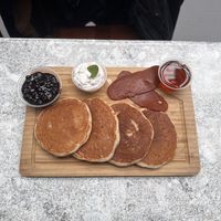 Vegan pancakes!  at Utopia Cafe & Grill in Toronto