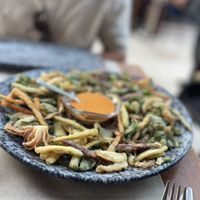 Tempura vegetables   at Buddha Soul in Venice