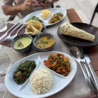 Golden triangle and basmati rice/curry/Dahl   at Buddha Soul in Venice