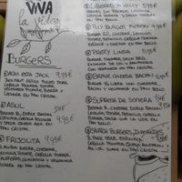 Burger menu at Viva la Vida - Veganamente in Bilbao