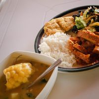 Ajiaco Tipico Colombiano 100% Plant Based at Casa Madre Raiz  in Sotaquira