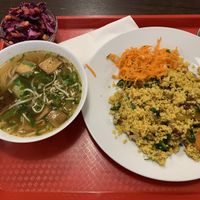 Pho and cous cous risotto  at Satyr in Plzen