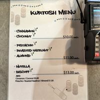 Vegan Kurtosh flavours  at Kürtősh - Darling Square in Haymarket