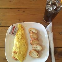 Veggie Omelette  at Cafe Soleil in Phnom Penh