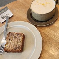 New vegan gluten-free banana bread and elderflower latte😋 at Verve Coffee - Kamakura Yukinoshita in Kamakura
