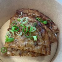 Take away - spring onion pancakes  at Uncle Wang in Brisbane