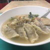 Thick udon-like noodles in soup at Pu Yuan Su Shi Shu Guo Wu in Tainan