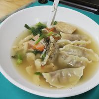 Soup with Japanese style noodle at Pu Yuan Su Shi Shu Guo Wu in Tainan