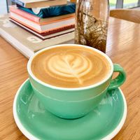 Oat milk latte  at The 100 Café in Dubai