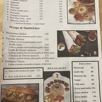 Menu 2 of 4 - Hummus and wraps and sandwiches  at Hummus Heads - Sathorn in Bangkok