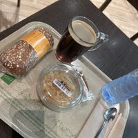 Vegan Protein Sandwich, Apple Compote, Americano  at EXKi - Bourse in Brussels