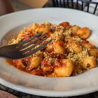 Gnocchi with basil and tomato sauce at Marconi's Italian Restaurant in Huron