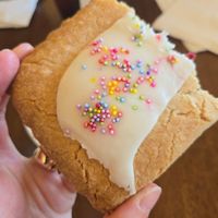 Half a vegan poptart at Seawall Coffee Company in Galveston