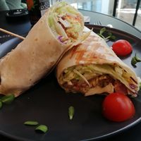 Falafel wrap at Veg Stop in Riga