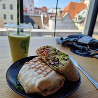 The falafel wrap at Veg Stop in Riga