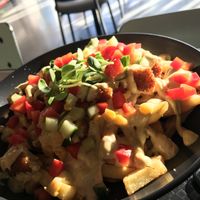 loaded fries  at Veg Stop in Riga