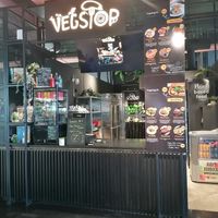 Vegstop in the food court in the top floor of a city mall at Veg Stop in Riga