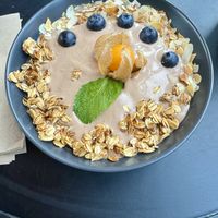 chocolate smoothie bowl  at Veg Stop in Riga