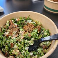 Tabbouleh with falafel added.  Quite yummy. at Dubai Grill in Urbana