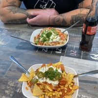 El Mexicano in the front, Bombay in the back   at Posh Potatoes in Hamburg