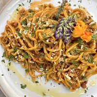 Vegan bolognese  at Manipura in Tenerife