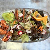 Tempeh salad - look at those colours!  at Manipura in Tenerife