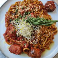 Bigoli Ragù veg at Manipura in Tenerife