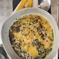 Sopa Solar. Zuppa di zucca cocco Stick di Polenta at Manipura in Tenerife