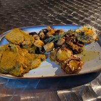 Seitan Stack mit Pilzen und Kartoffelaufläufchen ;-) at Manipura in Tenerife