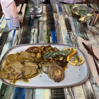 Seitan stack with potatoes and mushrooms #Veganuary at Manipura in Tenerife