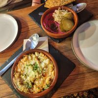 Cauliflower cheese and hummus at Manipura in Tenerife