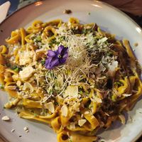 Mushroom and truffle tagliatelle at Manipura in Tenerife