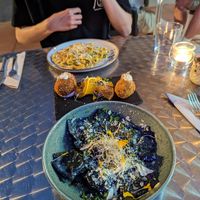 Black ravioli at Manipura in Tenerife