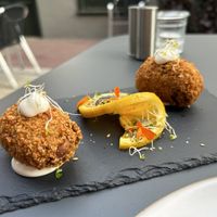 Mushroom arancini  at Manipura in Tenerife