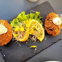 Mushroom arancini  at Manipura in Tenerife