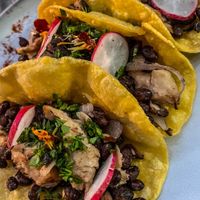 Tacos (jackfruit was not available, these were with nochicken)  at Manipura in Tenerife