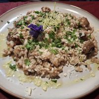 Radicchio and chorizo risotto at Manipura in Tenerife