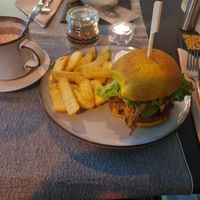 Jackfruit burger at Manipura in Tenerife
