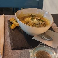 Pumpkin soup at Manipura in Tenerife