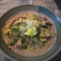 Red beet gnoccihi  at Manipura in Tenerife