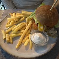 No chicken burger   at Manipura in Tenerife