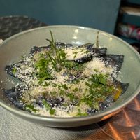 Ravioli filled with sweet pumpkin at Manipura in Tenerife