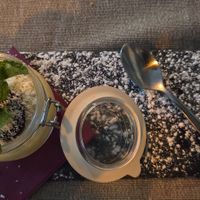 Panna Cotta mit Beerenmus at Manipura in Tenerife