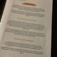 Menu  at Injera in Cologne