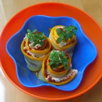 Lasagna Puffs (These can be surprisingly filling!) at Quintal Bioshop in Porto