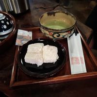 Limited special Set (matcha and coconut mochi) at Amazake Chaya  in Hakone