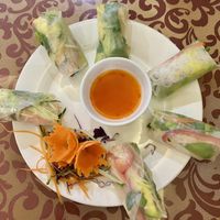 Sommerrolls with sweet chili sauce (70.000 VND)  at Celery Vegan Restaurant in Cat Ba