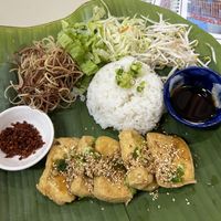 Fried tofu rice   at Maison Trang Restaurant in Hue