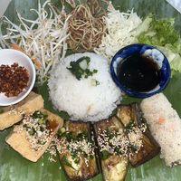 Tofu eggplant rice dish  at Maison Trang Restaurant in Hue