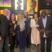 Fun night out at Boukan on the Danforth with friends.  Beautiful artwork adorning their walls.  at Boukan in Toronto